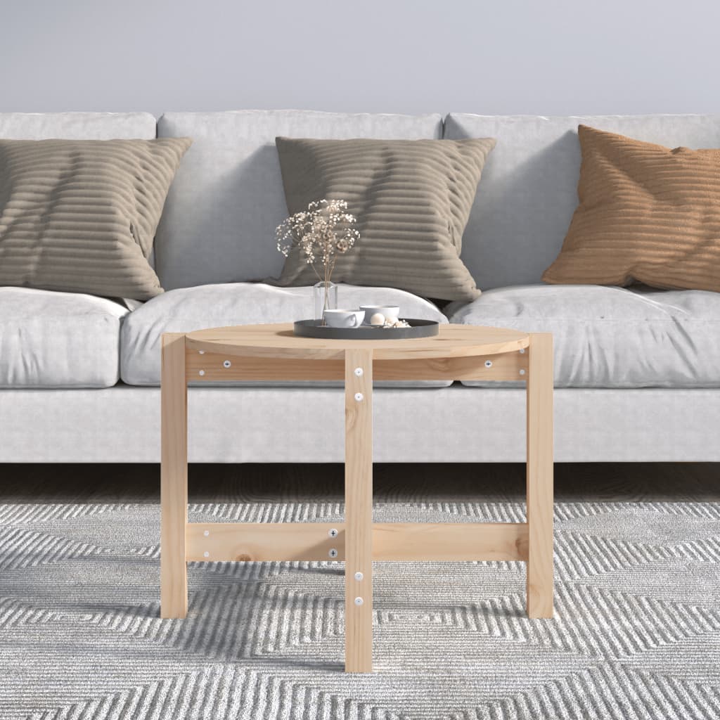 Couchtisch Ø 62,5x45 cm Massivholz Kiefer - Pazzar.ch