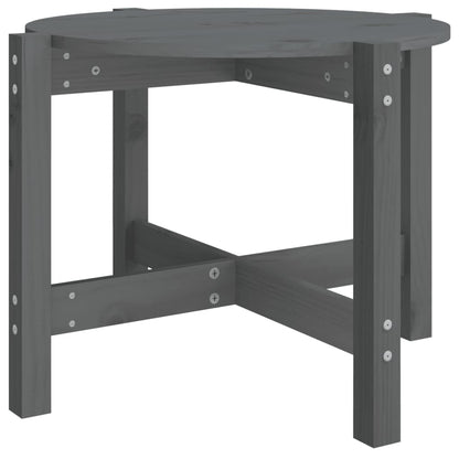 Couchtisch Grau Ø 62,5x45 cm Massivholz Kiefer - Pazzar.ch