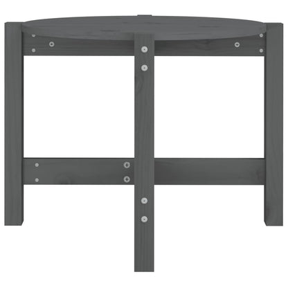 Couchtisch Grau Ø 62,5x45 cm Massivholz Kiefer - Pazzar.ch