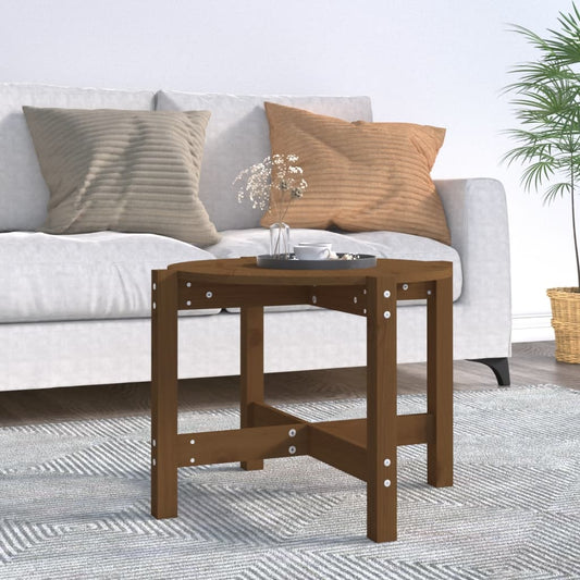 Couchtisch Honigbraun Ø 62,5x45 cm Massivholz Kiefer - Pazzar.ch