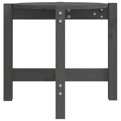 Couchtisch Grau Ø 52,5x45 cm Massivholz Kiefer - Pazzar.ch