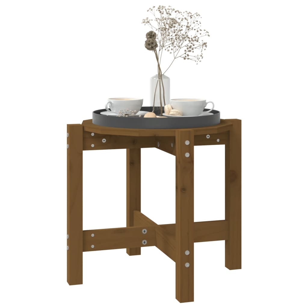 Couchtisch Honigbraun Ø 52,5x45 cm Massivholz Kiefer - Pazzar.ch