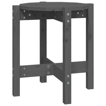 Couchtisch Grau Ø 42,5x45 cm Massivholz Kiefer - Pazzar.ch