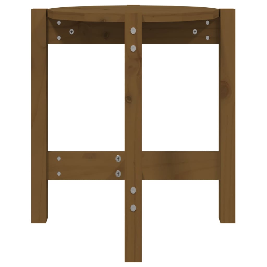 Couchtisch Honigbraun Ø 42,5x45 cm Massivholz Kiefer - Pazzar.ch