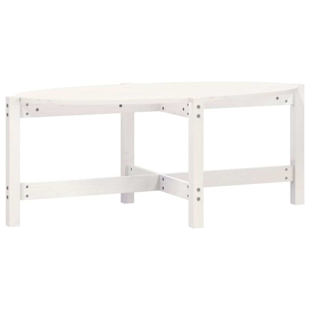 Couchtisch Weiß 118x63x45 cm Massivholz Kiefer - Pazzar.ch