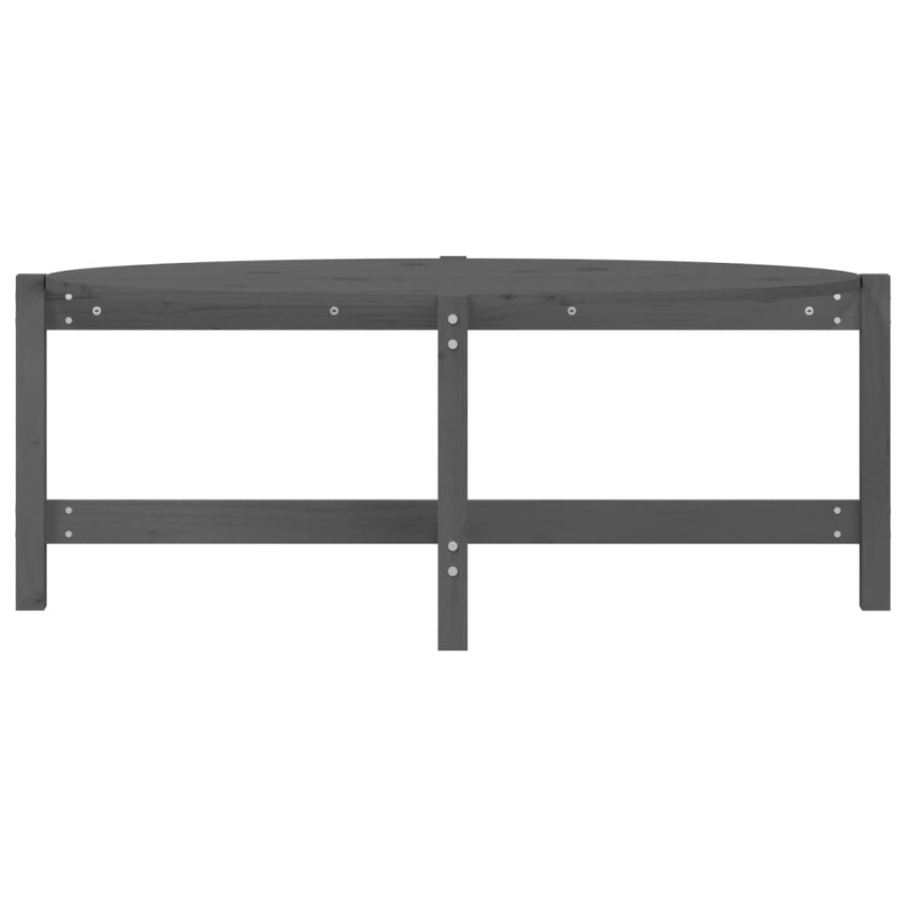 Couchtisch Grau 118x63x45 cm Massivholz Kiefer - Pazzar.ch