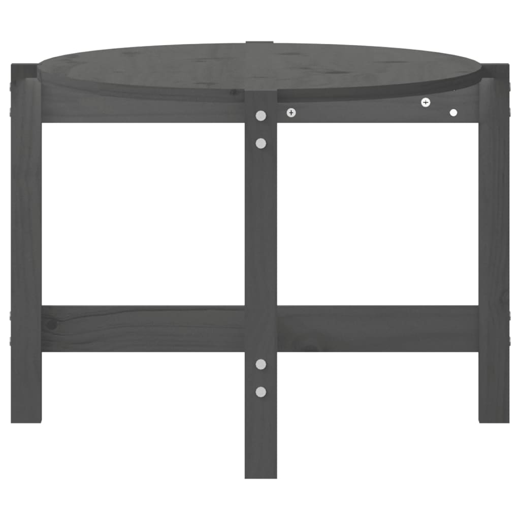 Couchtisch Grau 118x63x45 cm Massivholz Kiefer