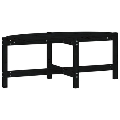 Couchtisch Schwarz 118x63x45 cm Massivholz Kiefer - Pazzar.ch