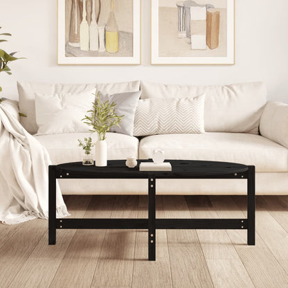 Couchtisch Schwarz 118x63x45 cm Massivholz Kiefer - Pazzar.ch