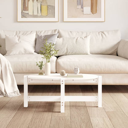 Couchtisch Weiß 87x48x35 cm Massivholz Kiefer - Pazzar.ch