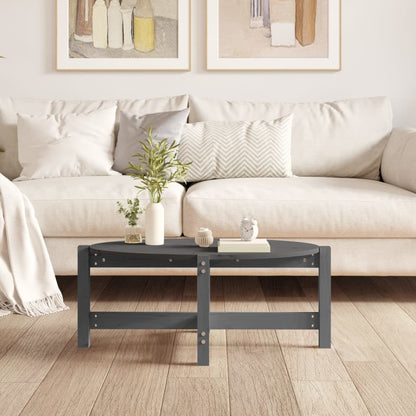 Couchtisch Grau 87x48x35 cm Massivholz Kiefer - Pazzar.ch