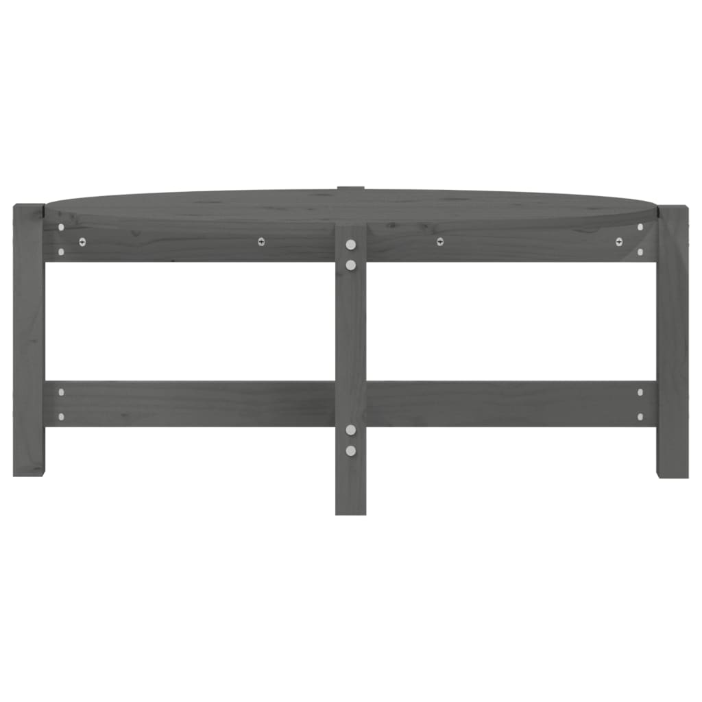 Couchtisch Grau 87x48x35 cm Massivholz Kiefer - Pazzar.ch