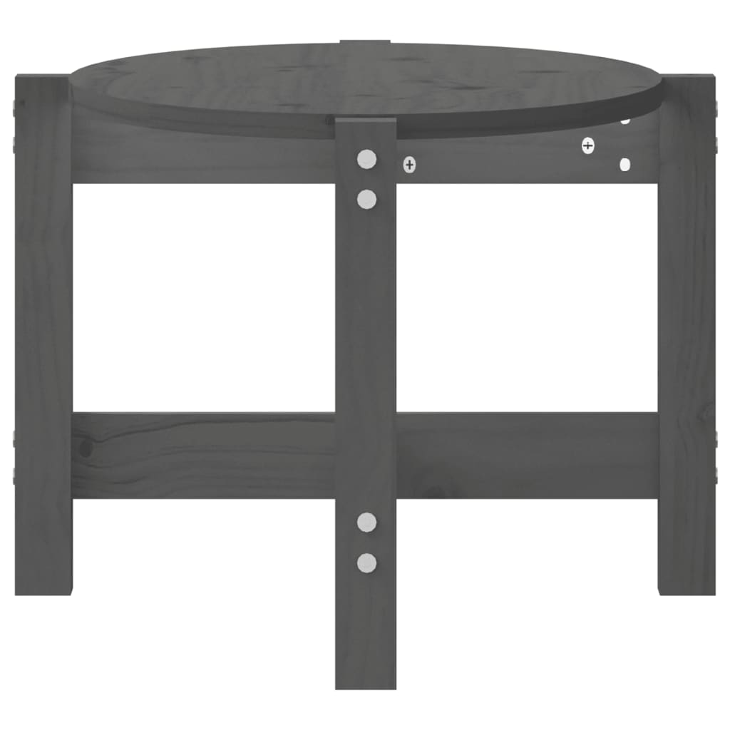 Couchtisch Grau 87x48x35 cm Massivholz Kiefer - Pazzar.ch