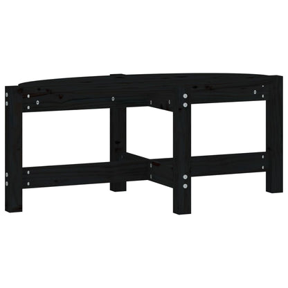 Couchtisch Schwarz 87x48x35 cm Massivholz Kiefer - Pazzar.ch
