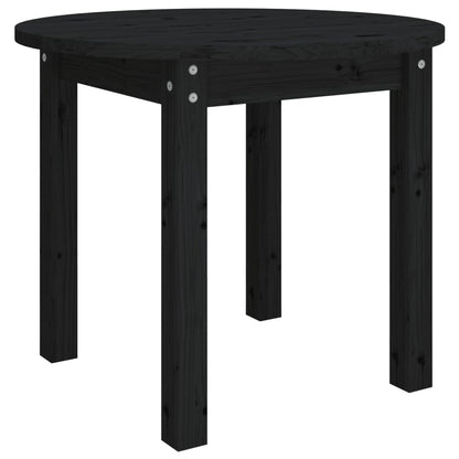 Couchtisch Schwarz Ø 55x45 cm Massivholz Kiefer - Pazzar.ch
