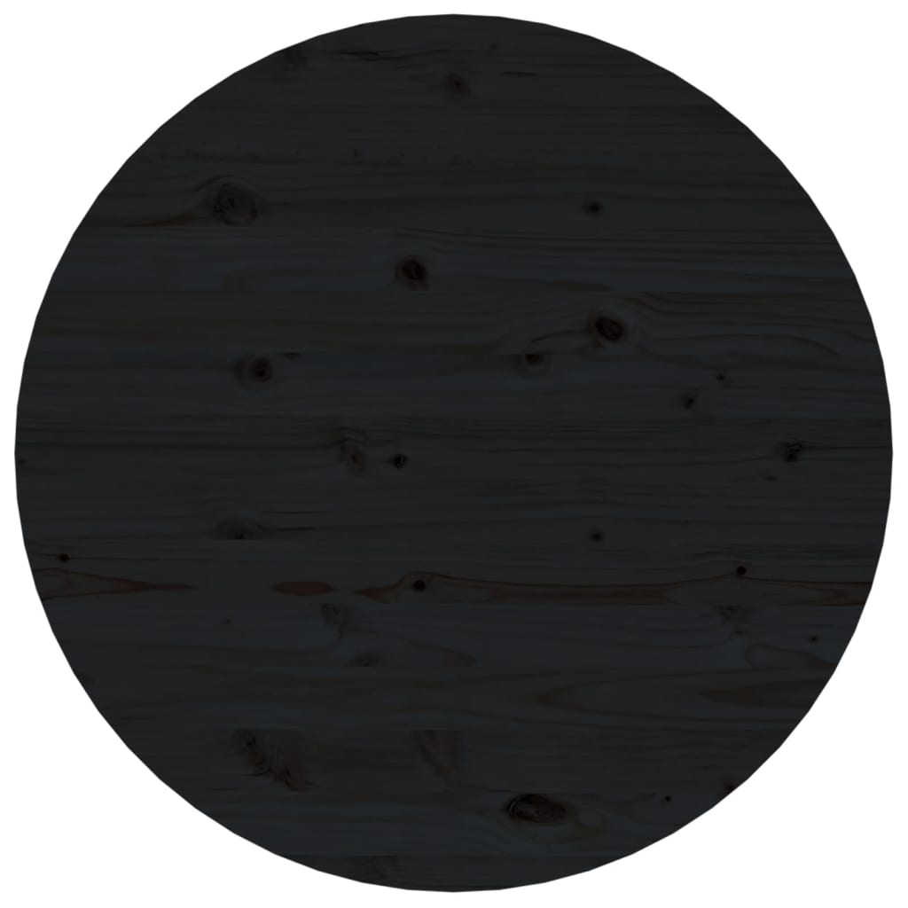 Couchtisch Schwarz Ø 55x45 cm Massivholz Kiefer - Pazzar.ch