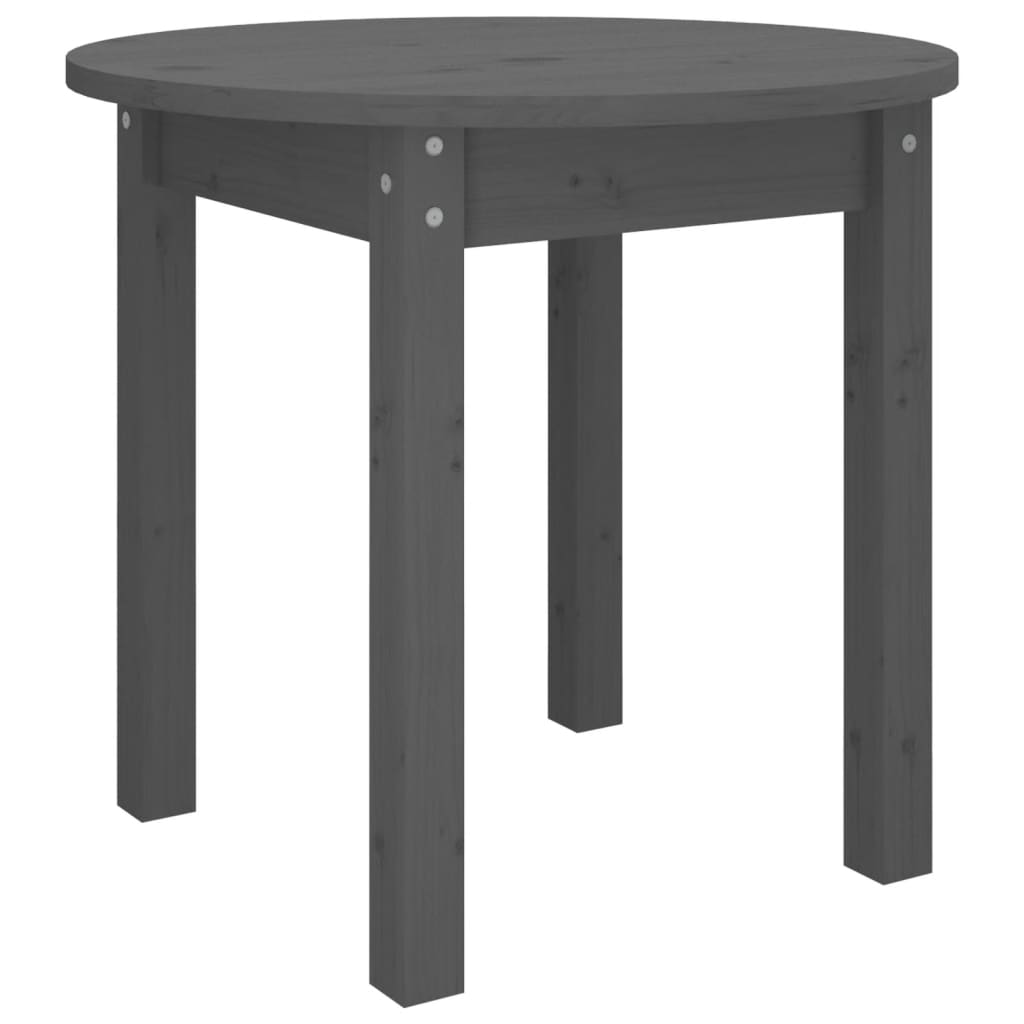 Couchtisch Grau Ø 45x40 cm Massivholz Kiefer - Pazzar.ch