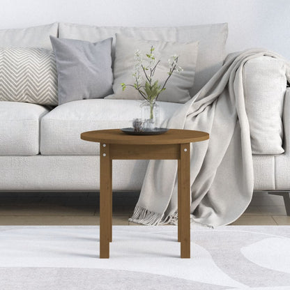 Couchtisch Honigbraun Ø 45x40 cm Massivholz Kiefer - Pazzar.ch