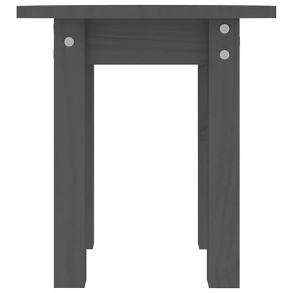 Couchtisch Grau Ø 35x35 cm Massivholz Kiefer - Pazzar.ch
