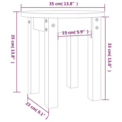 Couchtisch Grau Ø 35x35 cm Massivholz Kiefer - Pazzar.ch