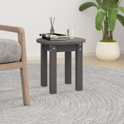 Couchtisch Grau Ø 35x35 cm Massivholz Kiefer - Pazzar.ch