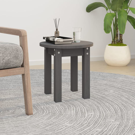 Couchtisch Grau Ø 35x35 cm Massivholz Kiefer - Pazzar.ch