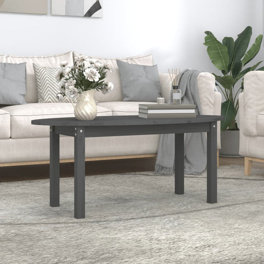 Couchtisch Grau 110x55x45 cm Massivholz Kiefer - Pazzar.ch