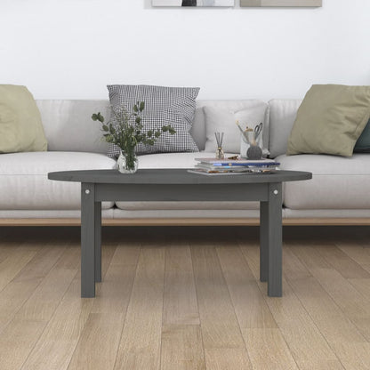 Couchtisch Grau 80x40x35 cm Massivholz Kiefer - Pazzar.ch