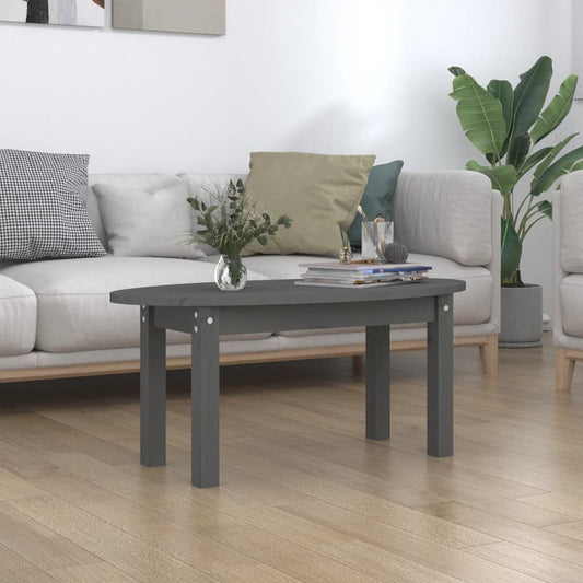 Couchtisch Grau 80x40x35 cm Massivholz Kiefer - Pazzar.ch