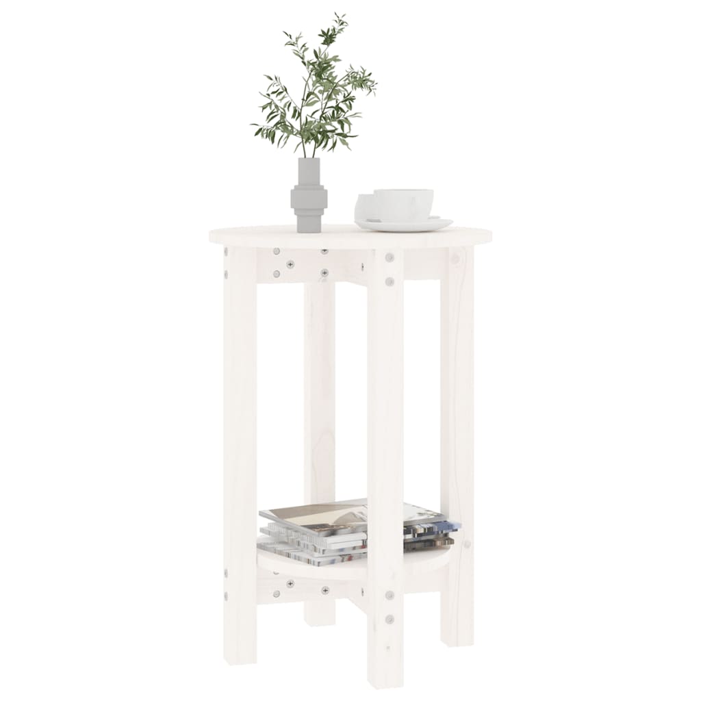 Couchtisch Weiß Ø 40x60 cm Massivholz Kiefer - Pazzar.ch