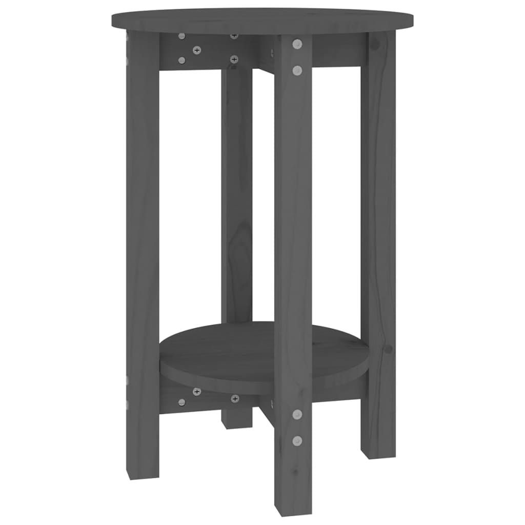 Couchtisch Grau Ø 40x60 cm Massivholz Kiefer - Pazzar.ch