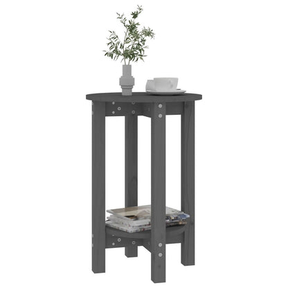 Couchtisch Grau Ø 40x60 cm Massivholz Kiefer - Pazzar.ch