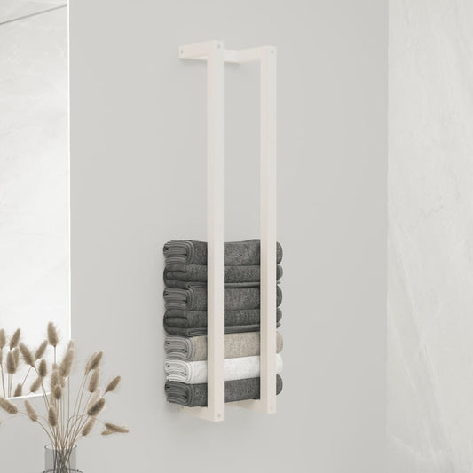 Handtuchhalter Weiß 23x18x110 cm Massivholz Kiefer - Pazzar.ch
