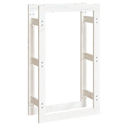 Kaminholzregal Weiß 60x25x100 cm Massivholz Kiefer - Pazzar.ch
