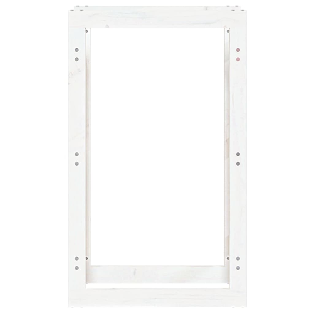 Kaminholzregal Weiß 60x25x100 cm Massivholz Kiefer - Pazzar.ch