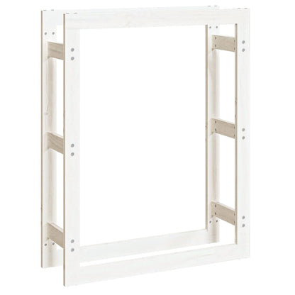 Kaminholzregal Weiß 80x25x100 cm Massivholz Kiefer - Pazzar.ch