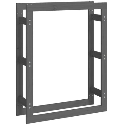Kaminholzregal Grau 80x25x100 cm Massivholz Kiefer - Pazzar.ch