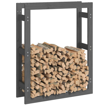 Kaminholzregal Grau 80x25x100 cm Massivholz Kiefer - Pazzar.ch