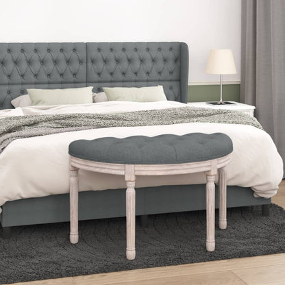 Sitzbank Dunkelgrau 81,5x41x49 cm Stoff - Pazzar.ch