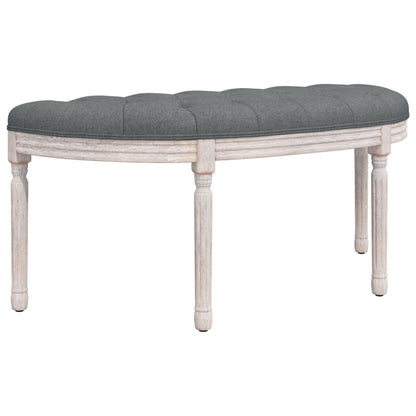 Sitzbank Dunkelgrau 110,5x45x49 cm Stoff - Pazzar.ch