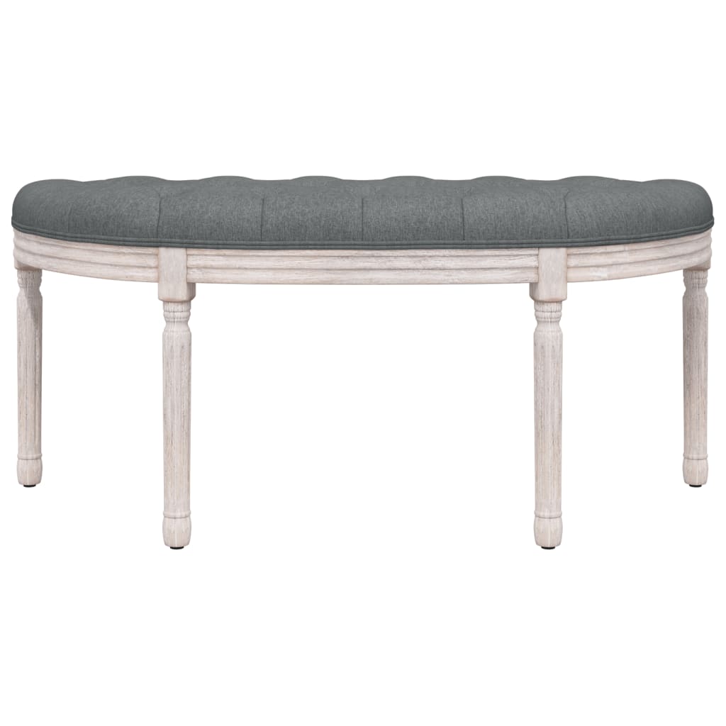 Sitzbank Dunkelgrau 110,5x45x49 cm Stoff - Pazzar.ch