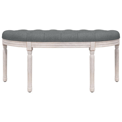 Sitzbank Dunkelgrau 110,5x45x49 cm Stoff - Pazzar.ch