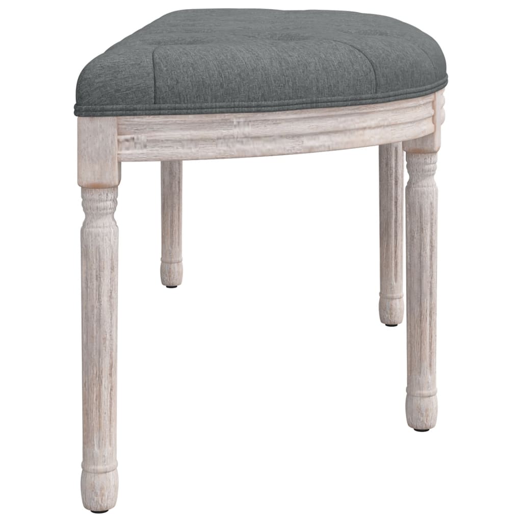 Sitzbank Dunkelgrau 110,5x45x49 cm Stoff - Pazzar.ch