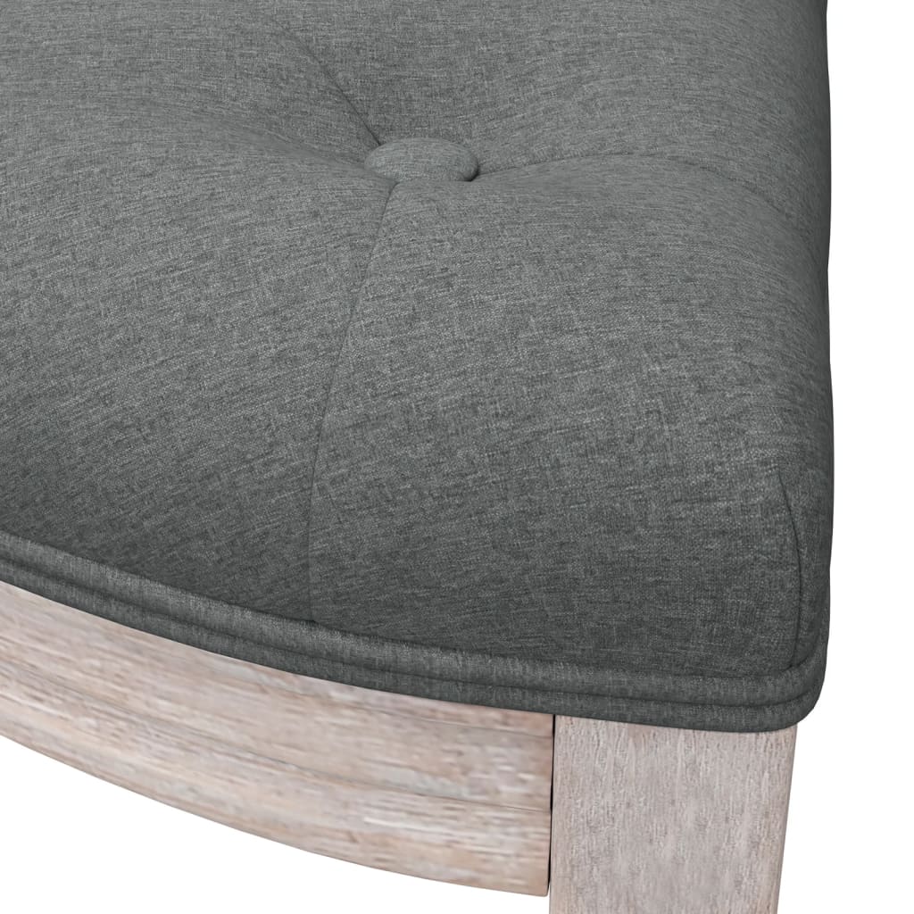 Sitzbank Dunkelgrau 110,5x45x49 cm Stoff - Pazzar.ch