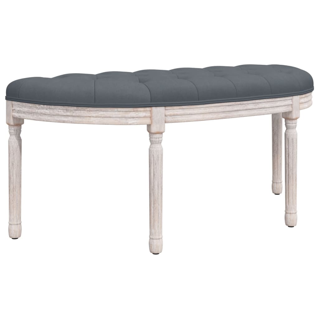 Sitzbank Dunkelgrau 110,5x45x49 cm Samt - Pazzar.ch