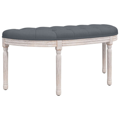 Sitzbank Dunkelgrau 110,5x45x49 cm Samt - Pazzar.ch