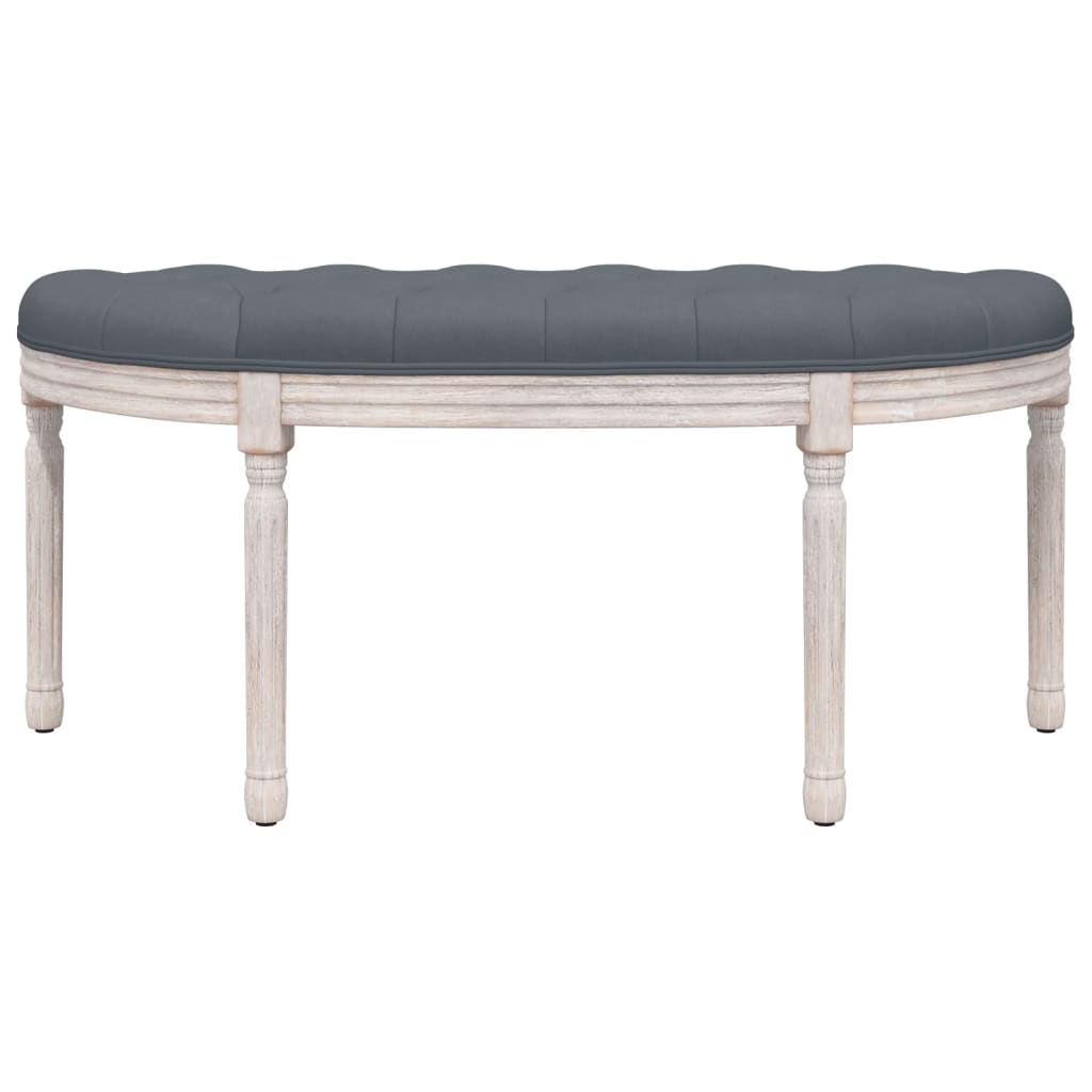 Sitzbank Dunkelgrau 110,5x45x49 cm Samt - Pazzar.ch