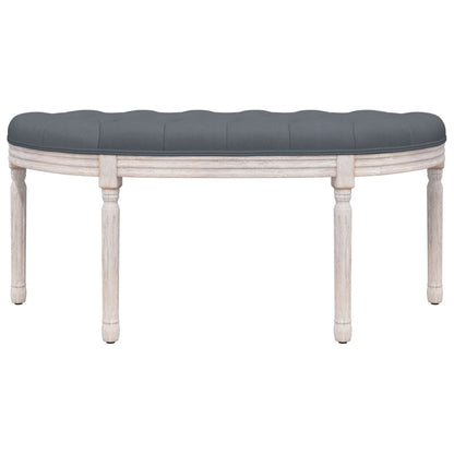 Sitzbank Dunkelgrau 110,5x45x49 cm Samt - Pazzar.ch