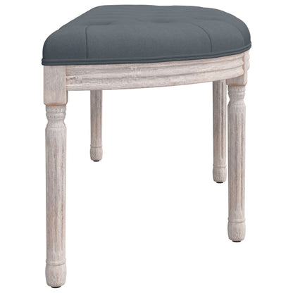 Sitzbank Dunkelgrau 110,5x45x49 cm Samt - Pazzar.ch