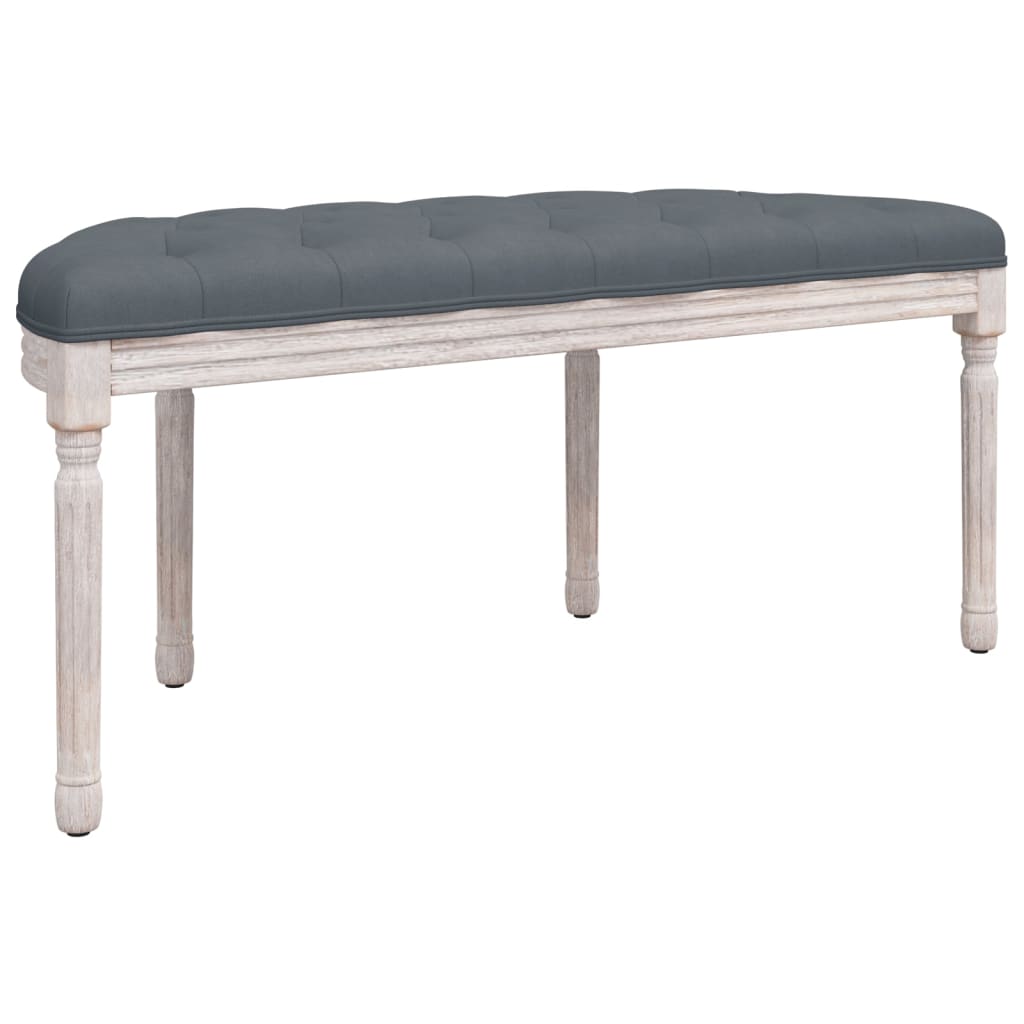 Sitzbank Dunkelgrau 110,5x45x49 cm Samt - Pazzar.ch